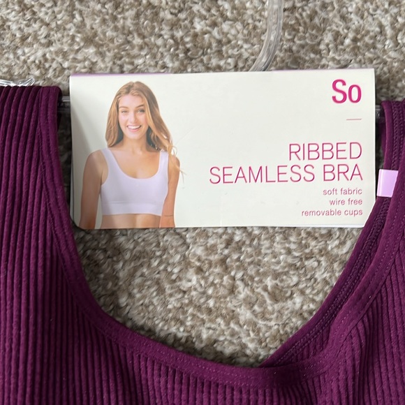 SO Fragrant Plum XL Ribbed Seamless Bra - Picture 2 of 6